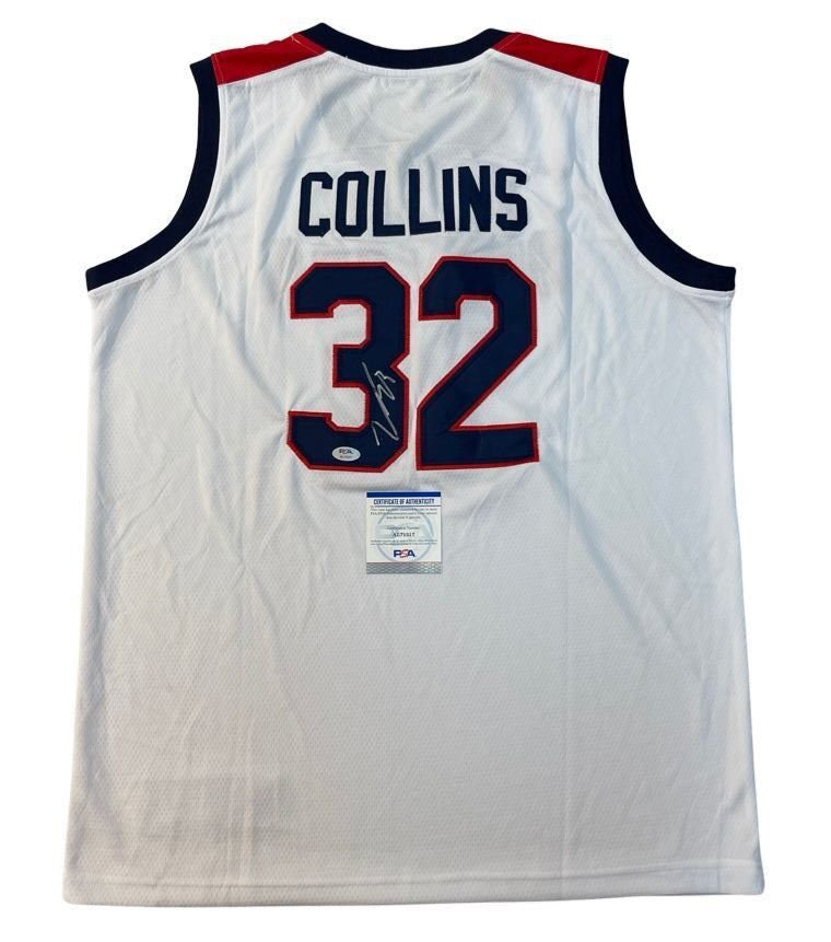 Male Gonzaga Bulldogs White Zach Collins NCAA Basketball Jersey with Player  Pictorial in 2023