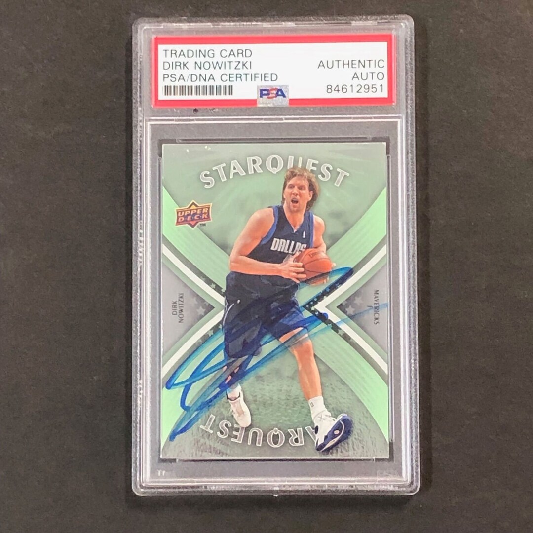 2008-09 Upper Deck Starquest Sq-24 Dirk Nowitzki Signed Auto Card 