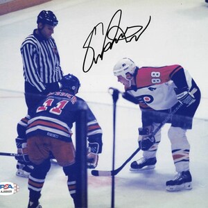 Dave Schultz Signed Penguins 16x20 Photo Inscribed The Hammer (Schultz)