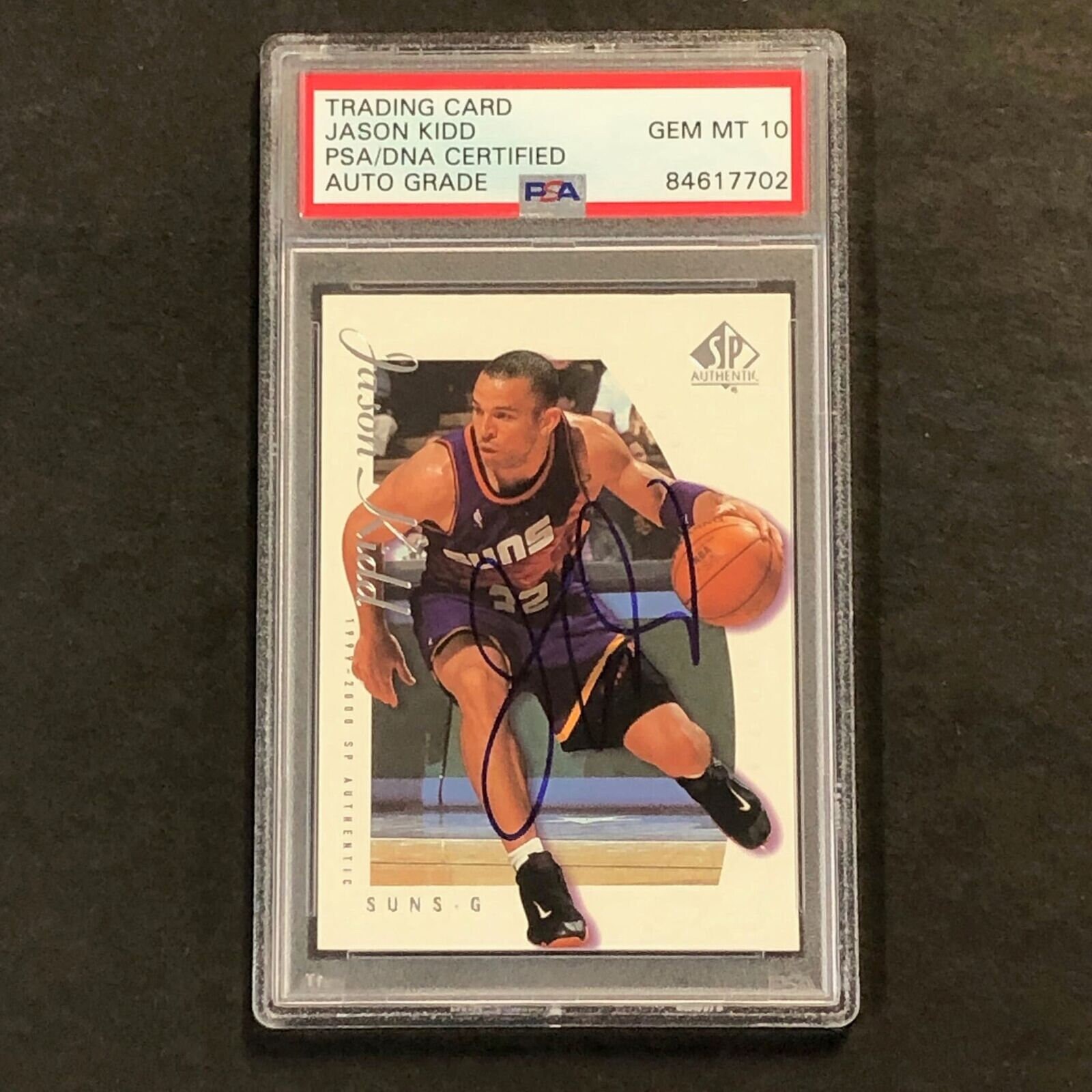 1999-00 Sp Authentic 64 Jason Kidd Signed Card Auto 10 Psa - Etsy