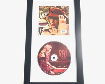 Taylor Swift Signed Cd Cover Framed Psa/Dna Red Autographed