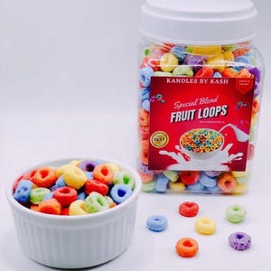 Fruit Loop Waxmelt Embeds, Fruity Waxmelts, Cereal Candles, Fake Food, Gift, Embeds For Candles, Waxmelt For Warmer, Best Seller, Colorful