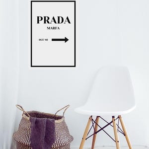 Póster de Prada, de lujo, descargable, imprimible, archivo digital, decoración estética para habitaciones.