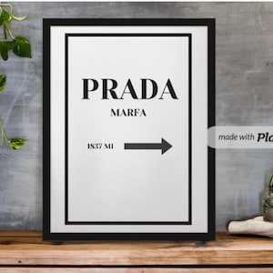 Prada poster, luxury, downloadable, printable, digital file, room décor