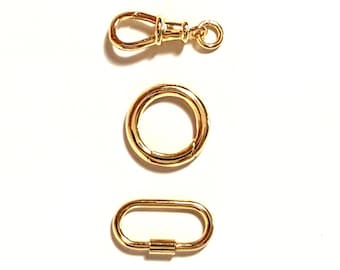 Gold Charm Clasps | premium 14k gold plate | DIY jewelry project