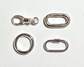 Silver Charm Clasps | premium 925 silver plate | DIY jewelry