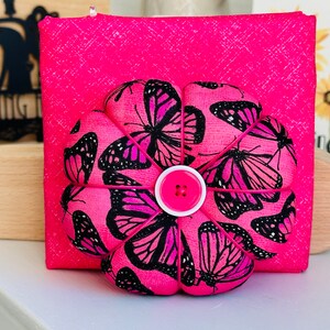 Perfect Size Pincushion,Handmade 4-4.5 Pincushion for Sewing,Quilting, Embroidery, Needlepoint, Crafting, Cross-Stitch, Unique Sewing Gift, Butterfly/Crosshatch