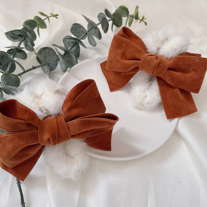 Brown - Handmade Women's Bow Hair Claw Clip 65