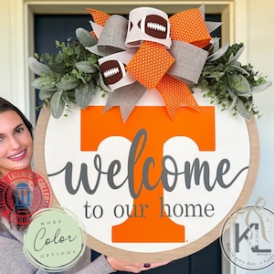 Tennessee Vols Door Hanger | Tennessee Vols Decor | Tennessee Door Hanger | Tennessee Vols Wreath | Tennessee Wreath | Tennessee Volunteers image 1