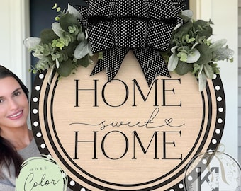 Front Door Decor | Home Sweet Home | Front Door Wreath | Door Hanger | Year Round Wreath | Door Wreath | Housewarming Gift | Home Decor