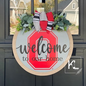 Ohio State Door Hanger | Ohio State Buckeyes |  Ohio State Wreath |  | The Ohio State | Ohio State Decor | OSU gifts | Buckeyes Decor