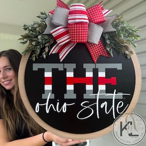 Ohio State Door Hanger | Ohio State Buckeyes |  Ohio State Wreath |  | The Ohio State | Ohio State Decor | OSU gifts | Buckeyes Decor