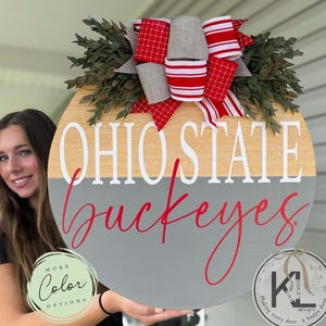 Ohio State Door Hanger | Ohio State Buckeyes |  Ohio State Wreath |  | The Ohio State | Ohio State Decor | OSU gifts | Buckeyes Decor