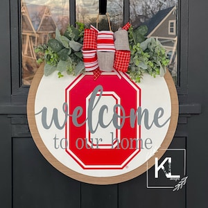 Ohio State Door Hanger | Ohio State Buckeyes |  Ohio State Wreath |  | The Ohio State | Ohio State Decor | OSU gifts | Buckeyes Decor
