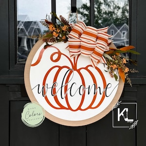 Fall Front Door Decor | Fall Welcome Sign | Fall Wreath | Fall Decor | Fall Sign | Fall Door Wreath | Fall Door Hanger | Fall Door Wreath