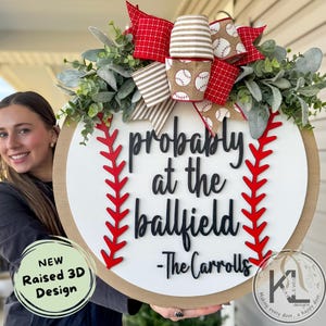 Sports Front Door Decor | Baseball Welcome Sign | Softball Sign | Baseball Decor | Softball | Baseball Door Hanger | Baseball Door Sign