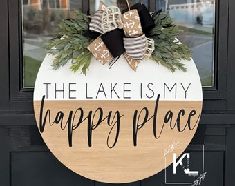 Front Door Decor | Lake House Wreath | Lake Front Door Wreath | Lake House Decor | Front Door Sign | Door Hanger | Housewarming Lake Gift
