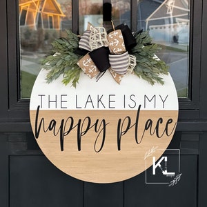 Front Door Decor | Lake House Wreath | Lake Front Door Wreath | Lake House Decor | Front Door Sign | Door Hanger | Housewarming Lake Gift