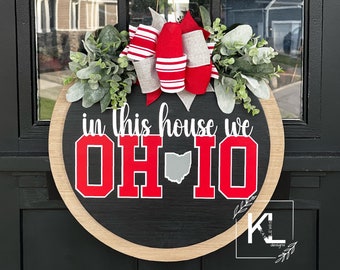 Ohio State Door Hanger | Ohio State Buckeyes |  Ohio State Wreath |  | The Ohio State | Ohio State Decor | OSU gifts | Buckeyes Decor