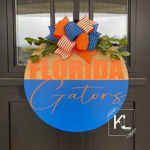 Florida Gators Door Wreath | Front Door Decor | Gators Door Hanger | Front Door Wreath | Florida Gators Football | Florida Gators Decor