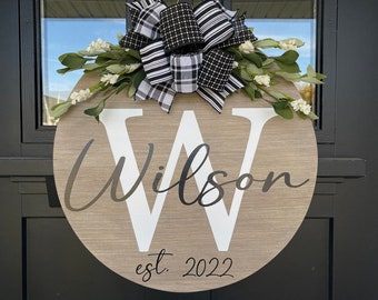 Front Door Decor | Last Name/Established Date | Welcome Sign | Front Door Wreath | Home Sweet Home| Door Hanger | Door Wreath | Housewarming