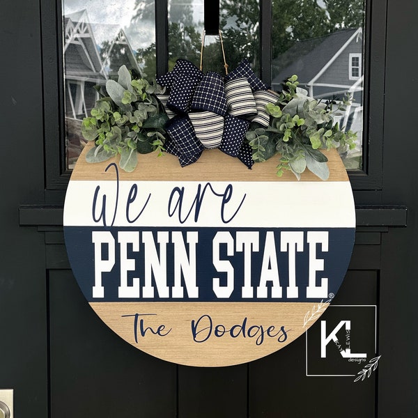 Penn State Wreath | Penn State Sign| Penn State Door Hanger | Penn State Decor | Penn State Gift | Penn State Door Sign | Penn State Decor
