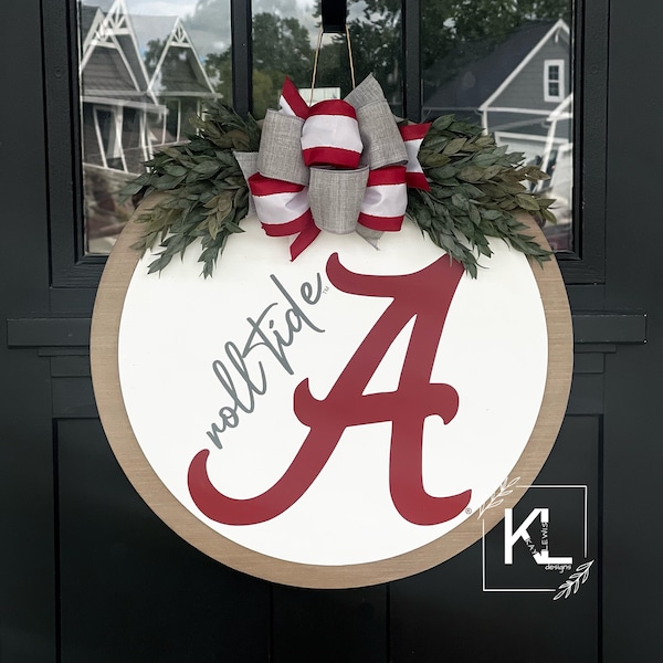 Alabama Crimson Tide Door Hanger | Alabama Roll Tide | Alabama Door Hanger | Alabama Wreath | Roll Tide Wreath | University of Alabama