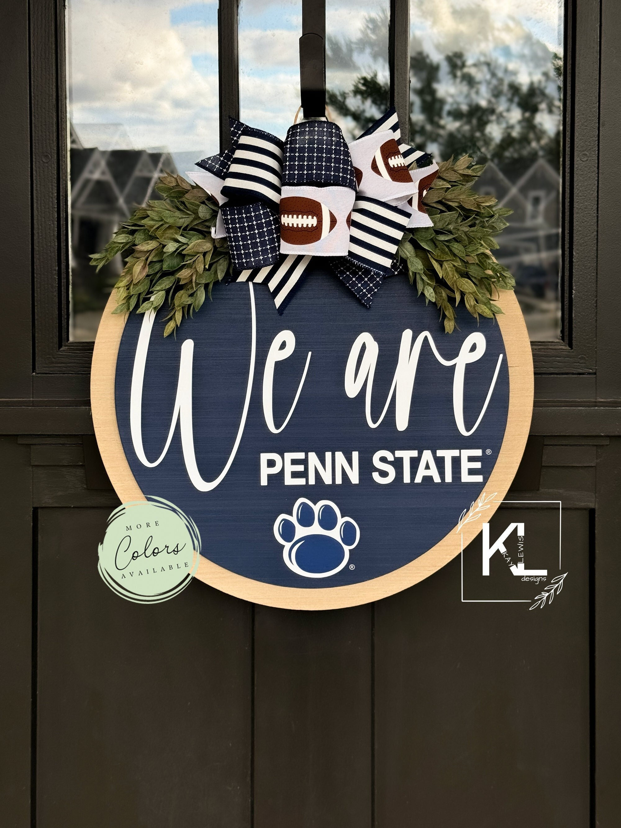 Penn State Wreath | Penn State Sign| Penn State Door Hanger | Penn ...
