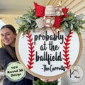 Sports Front Door Decor | Baseball Welcome Sign | Softball Sign | Baseball Decor | Softball | Baseball Door Hanger | Baseball Door Sign