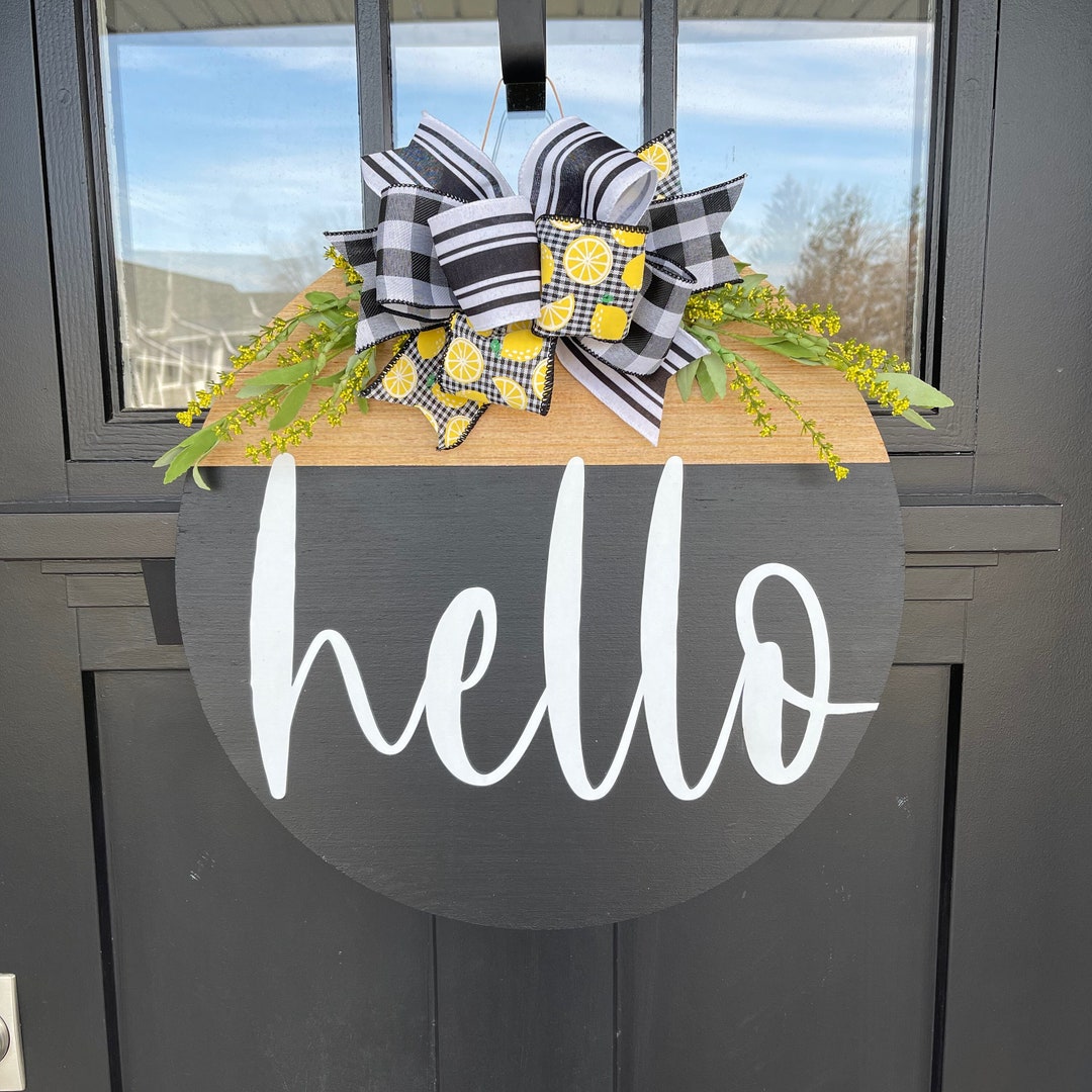Hello Door Hanger | Spring Summer Door Hanger | Front Door Decor ...