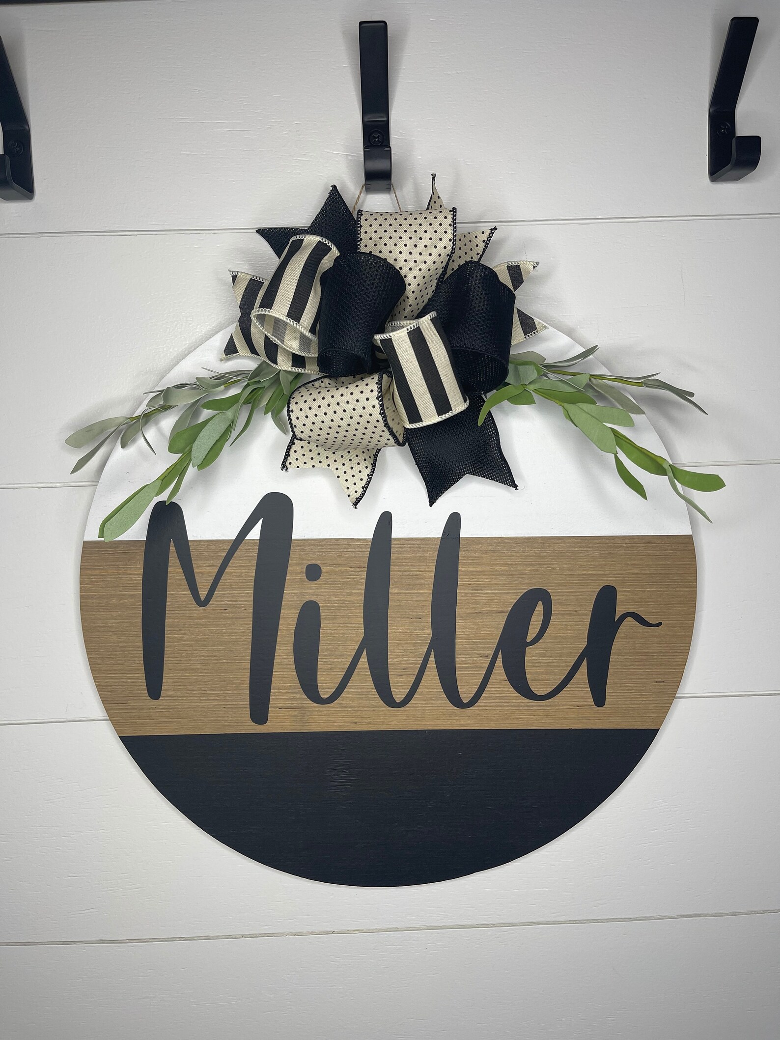 Last Name Door Hanger Front Door Decor Last Name Door Sign Etsy