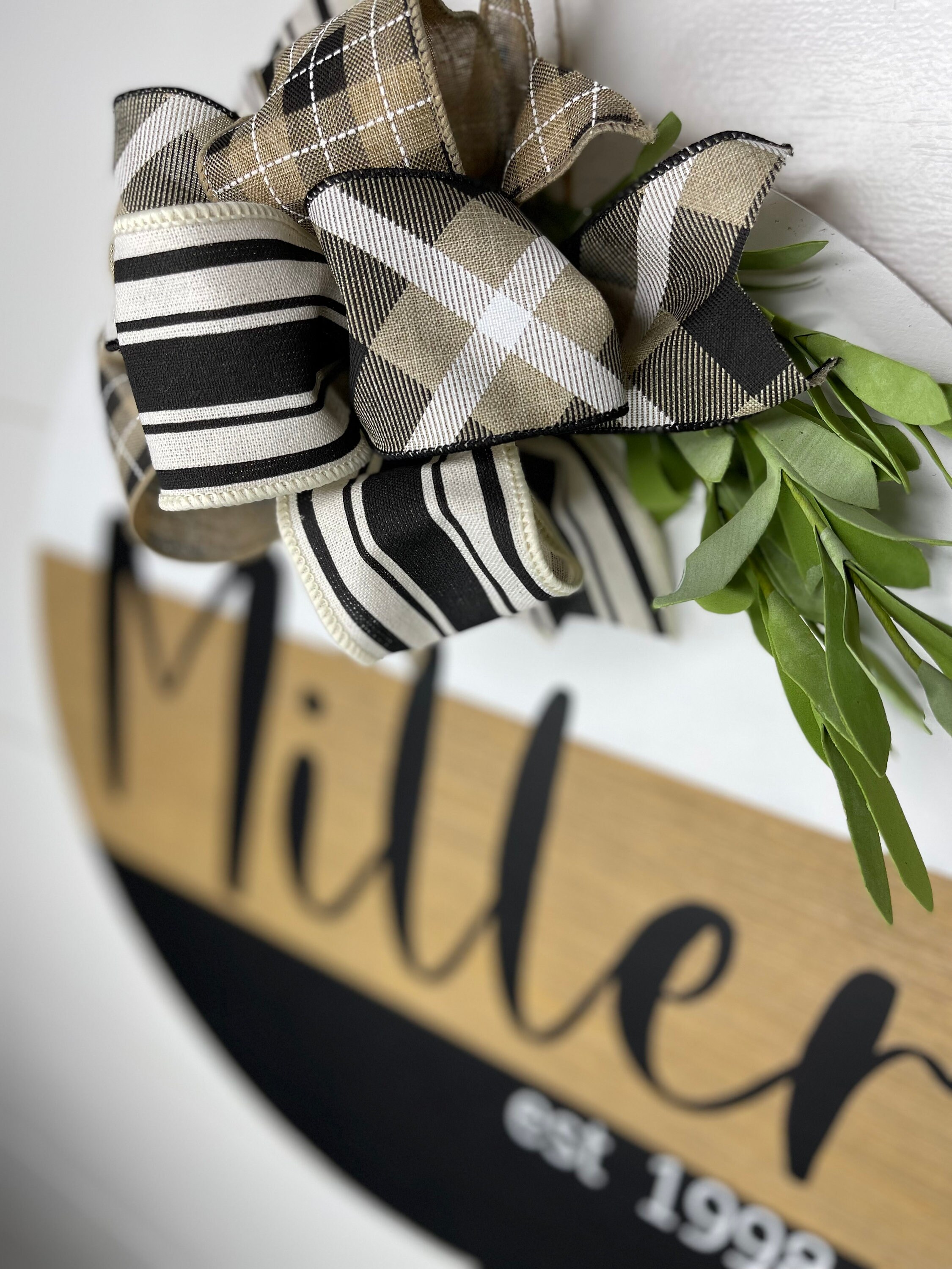 Last Name Door Hanger Front Door Decor Last Name Door Sign Etsy