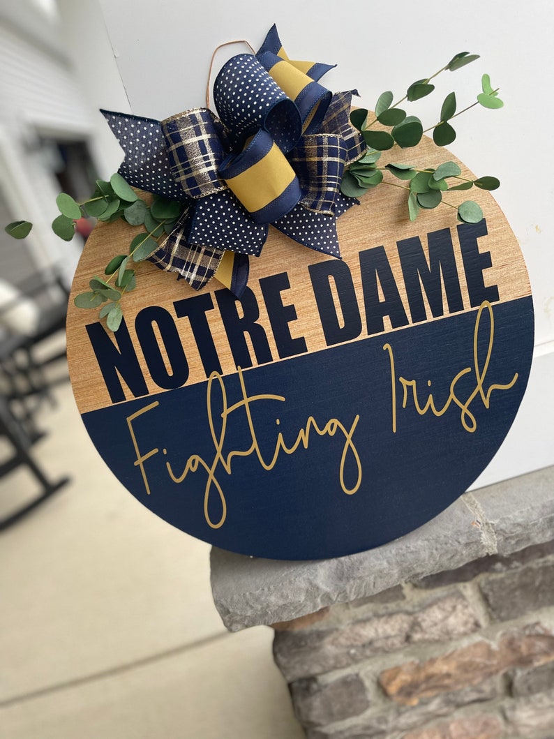 Dames Sign Notre Dame Wreath Front Door Decor Notre Dame Signs - Etsy