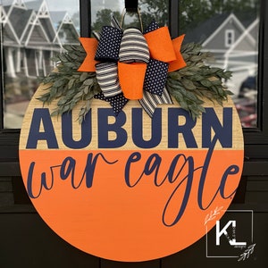 Auburn Door Hanger | Auburn War Sign | Auburn Sign | Auburn Door Wreath ...