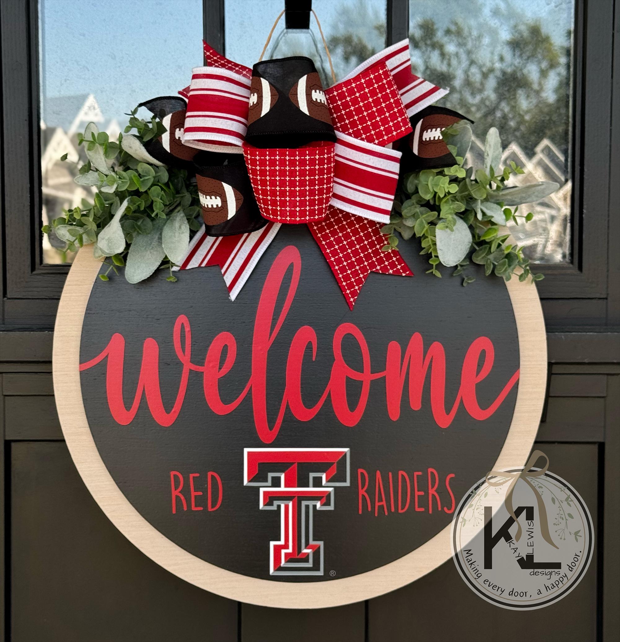 Texas Tech Front Door Decor | Wreck 'em Sign | Texas Raiders