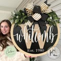 Front Door Decor | Last Name/Initial | Monogram Wreath | Door Hanger | Front Door Wreath | Personalized | Front Door Sign | Wedding Gift