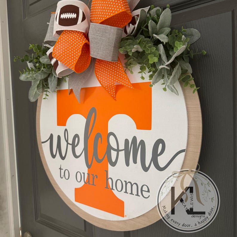 Tennessee Vols Door Hanger | Tennessee Vols Decor | Tennessee Door Hanger | Tennessee Vols Wreath | Tennessee Wreath | Tennessee Volunteers image 4