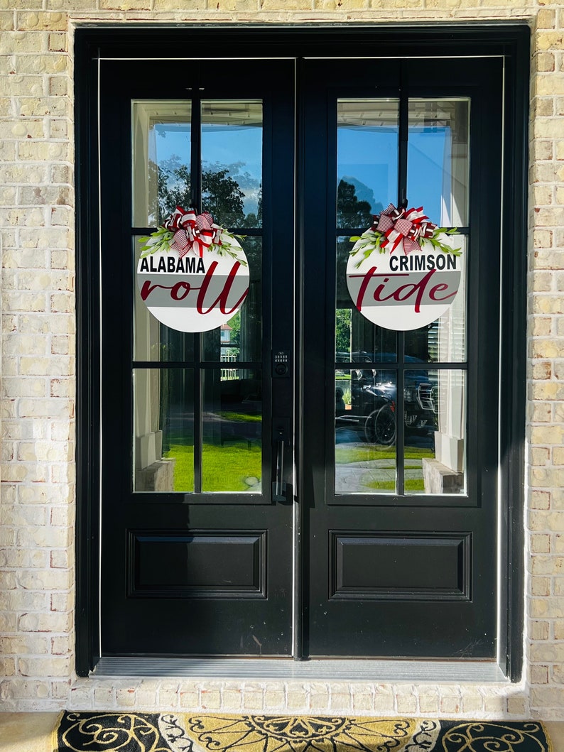 Alabama Double Door Hangers Double Door Decor Alabama Roll Etsy