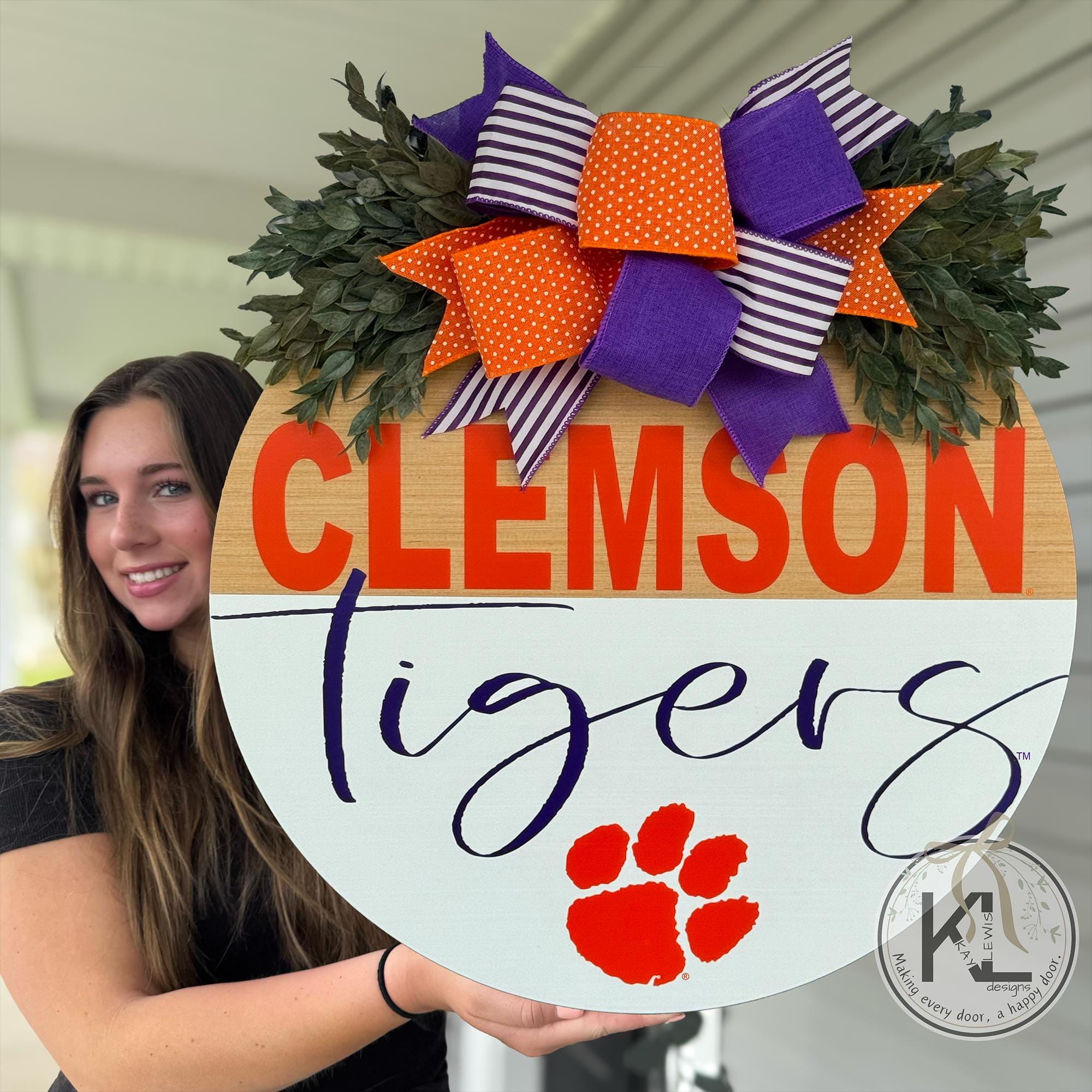 Clemson Wreath - Etsy display picture 1