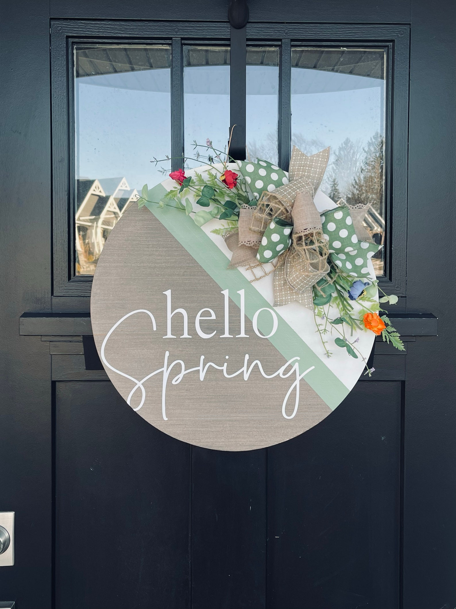 Spring Front Door Decor Hello Spring Wreath Spring Wreath - Etsy