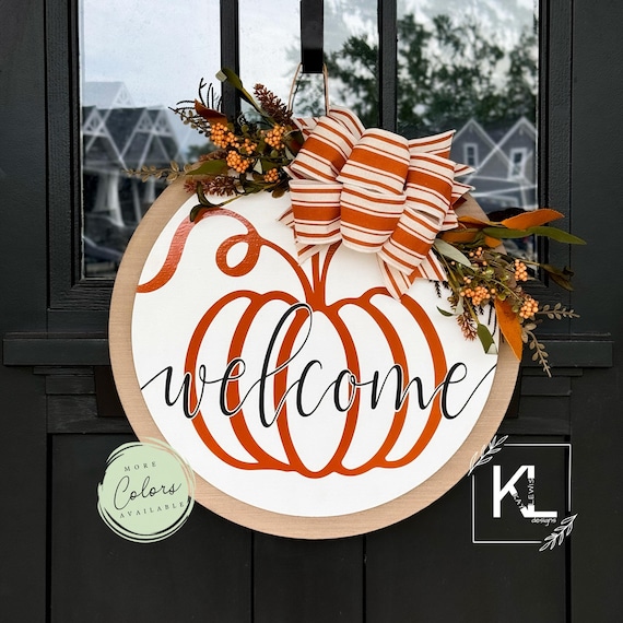 Fall Front Door Decor | Fall Welcome Sign | Fall Wreath | Fall Decor | Fall Sign | Fall Door Wreath | Fall Door Hanger | Fall Door Wreath