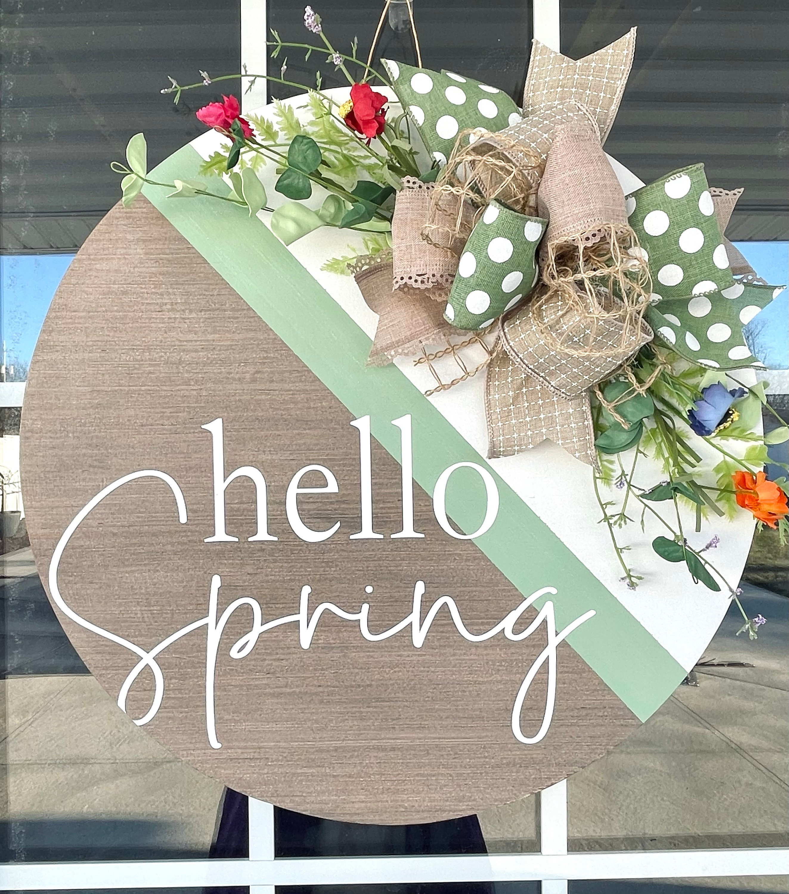 Spring Front Door Decor Hello Spring Wreath Spring Wreath - Etsy
