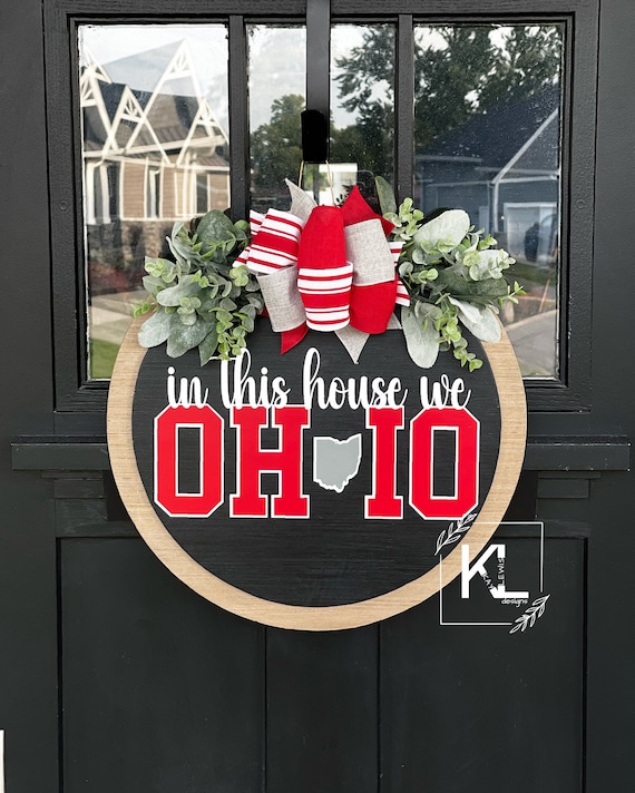 Ohio State Door Hanger | Ohio State Buckeyes |  Ohio State Wreath |  | The Ohio State | Ohio State Decor | OSU gifts | Buckeyes Decor