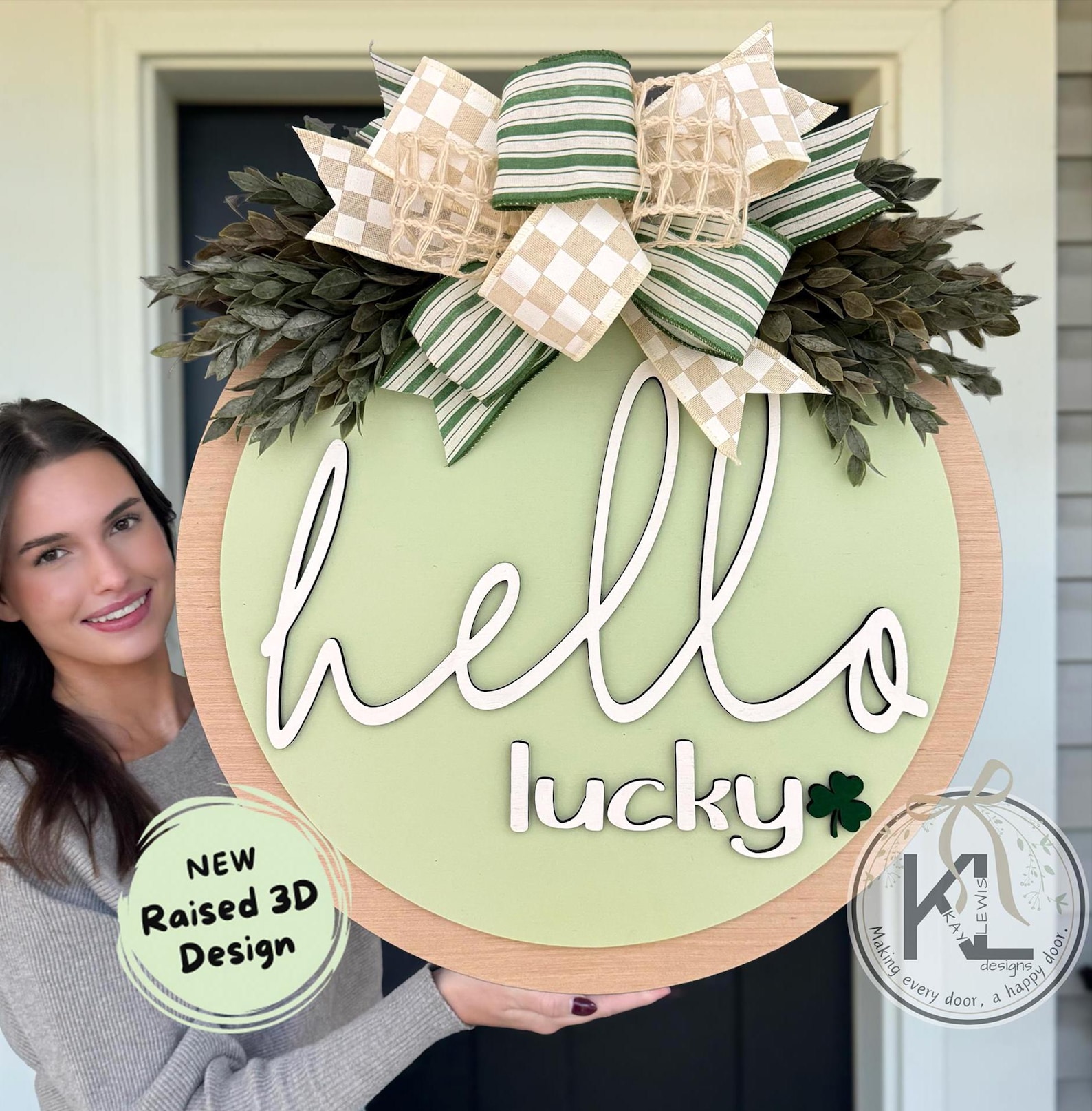 Saint Pattys Day Front Door Decor | St. Patrick's Day Door Sign | St. Patty's Day Door Hanger | Saint Patty's Front Door Sign | Door Hanger