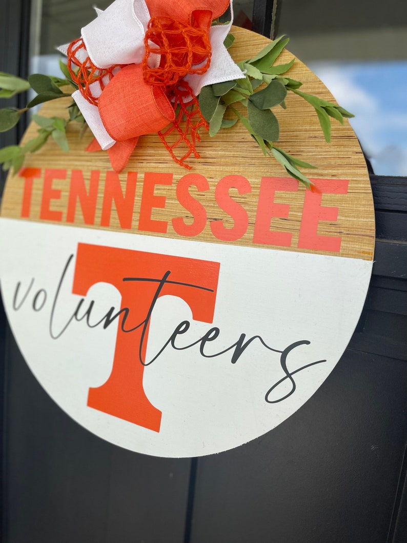 Tennessee Door Wreath Front Door Decor Door Hanger Front Etsy