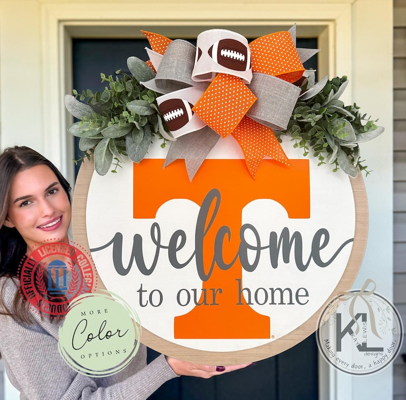 Tennessee Vols Door Hanger | Tennessee Vols Decor | Tennessee Door Hanger | Tennessee Vols Wreath | Tennessee Wreath | Tennessee Volunteers image 1