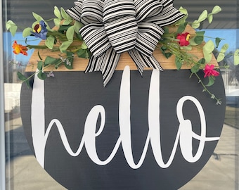 Spring Front Door Decor | Hello Spring Wreath | Spring Wreath | Spring Front Door Wreath | Spring Door Hanger | Spring Door Wreath | Decor