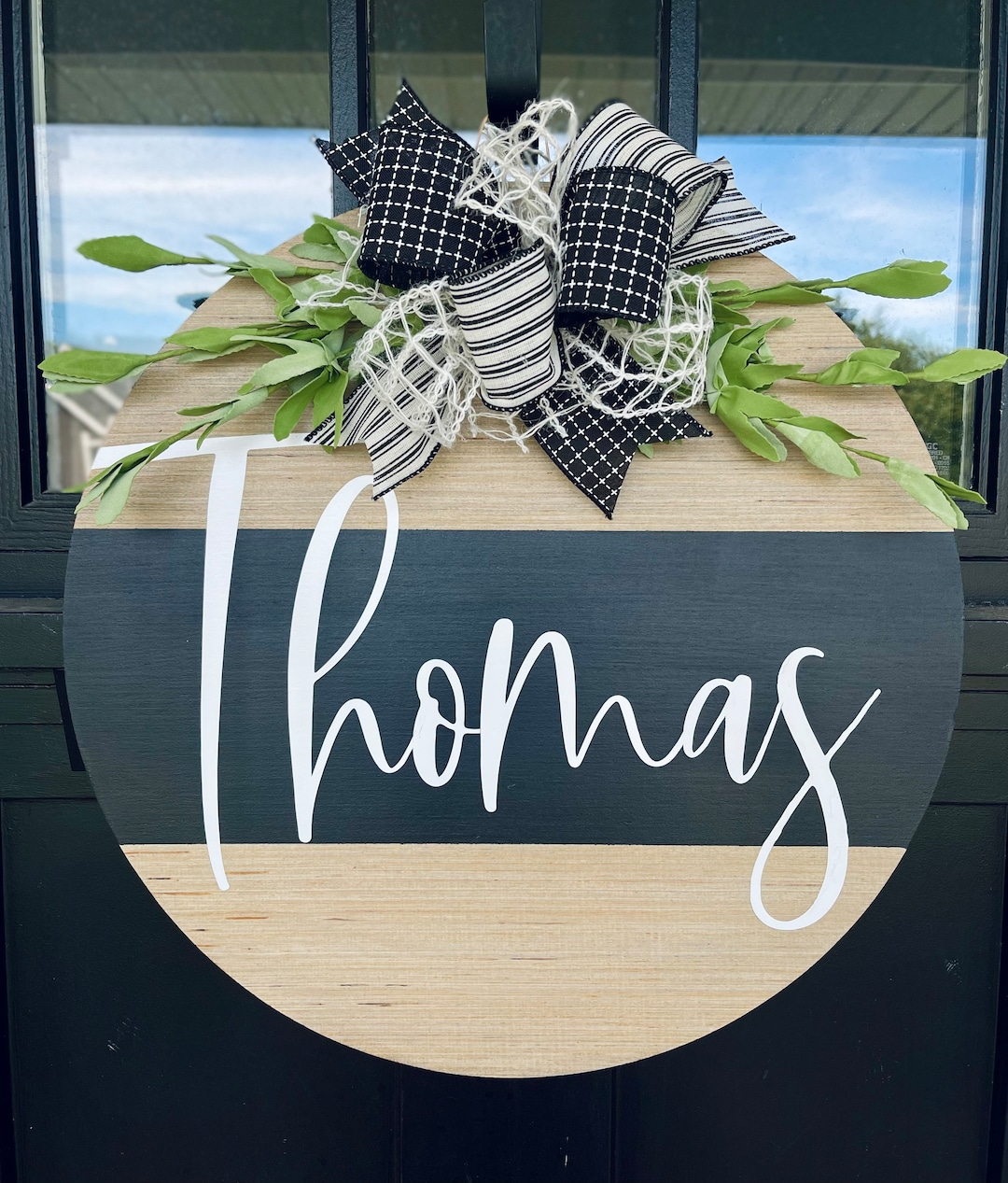 Fall Door Hanger Last Name Door Hangerfront Door Decor