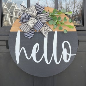 Hello Door Hanger | Summer Door Hanger | Front Door Decor | Welcome Summer Decor | Front Porch Decor | Spring Door Hanger | Welcome Sign