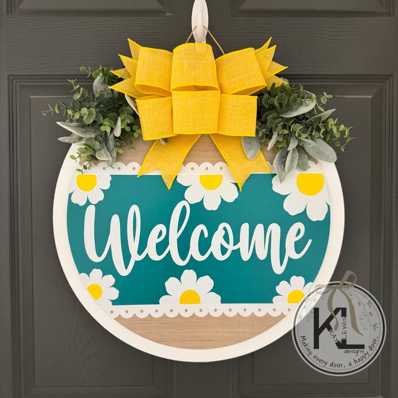 Spring Door Hanger | Front Door Decor | Spring Wreath | Summer Wreath ...